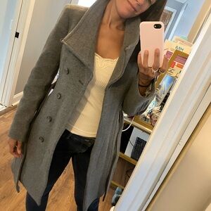 Babaton Charcoal Double-Breasted Trench Coat